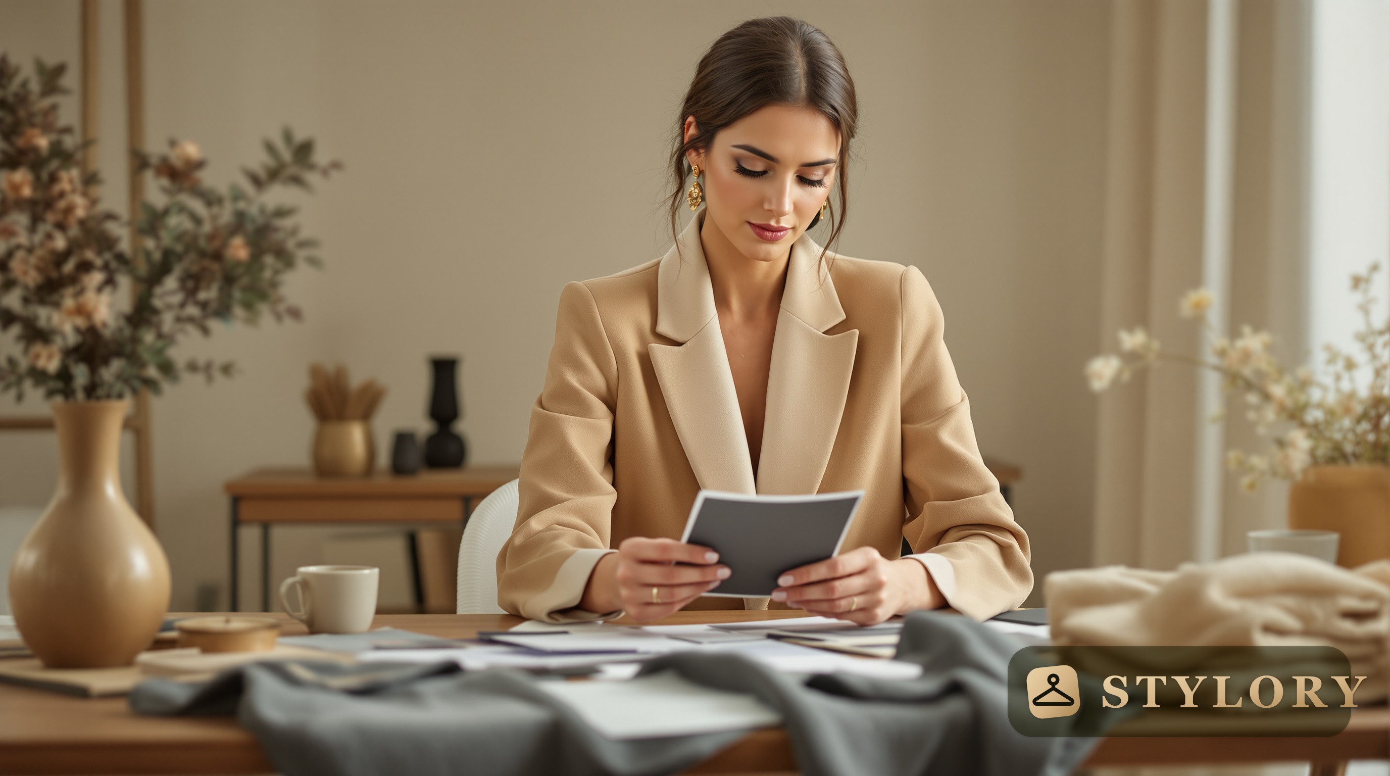 illustration of style notes feature with clothes and colour swatches